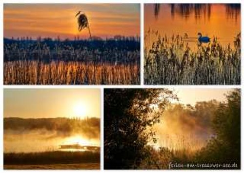 Postkarte vier Motive Morgenstimmungen